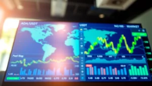 View ADA USDT trading data interface showcasing charts and analytics for effective investment.