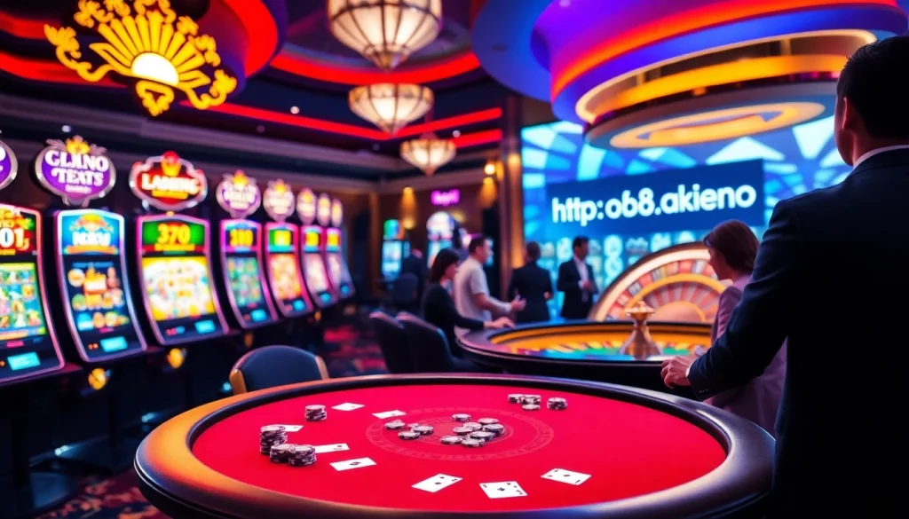 Experience exciting gameplay at https://ok88.tech/ with vibrant slot machines and elegant poker tables.