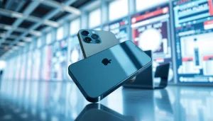 Presentación del iPhone 15 Plus con un acabado elegante y moderno.