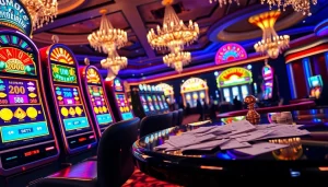 Rasakan sensasi kegembiraan di mesin slot taruhan 200 dalam suasana kasino yang hidup.