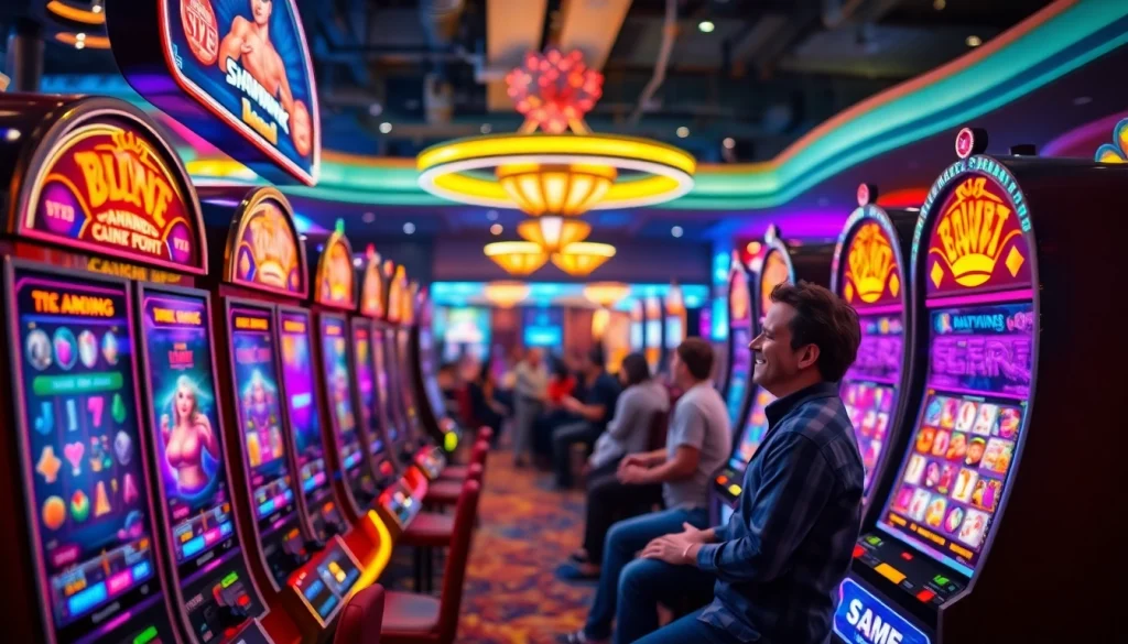 Mostbet pulsuz firlanmalar ilə dolu kazino atmosferini göstərir.