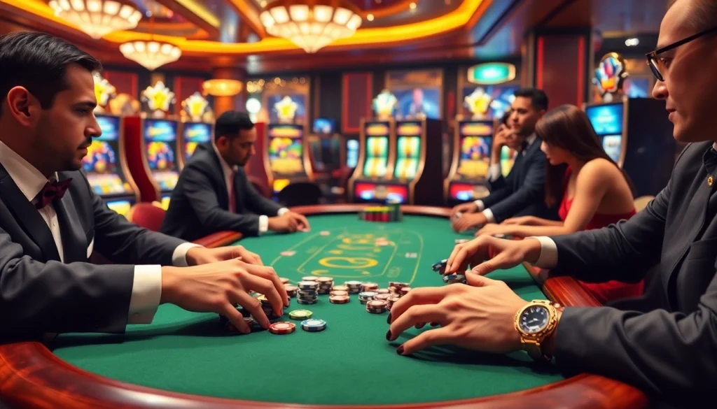 Experience high-stakes gaming action at the poker table on https://qq88.life/, showcasing vibrant chips and intense gameplay.