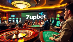 Experience the thrill of online gambling with 7upbet at a vibrant casino night.