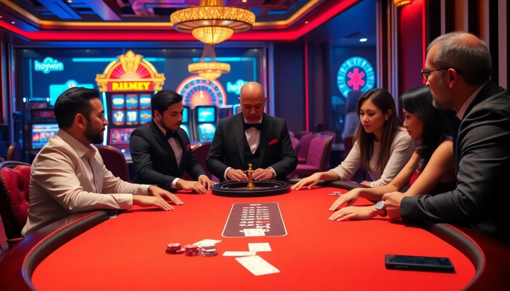 Experience the thrill of gaming at hay.win with poker chips and vibrant casino visuals.