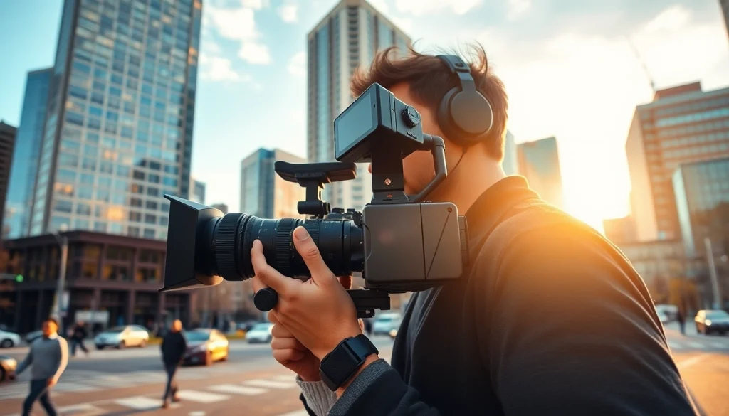 Calgary videographer capturing the vibrant essence of downtown Calgary through dynamic filmmaking.