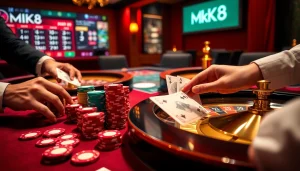 Engaging in exciting card games at https://mk8th.net/, the hub for online gambling.