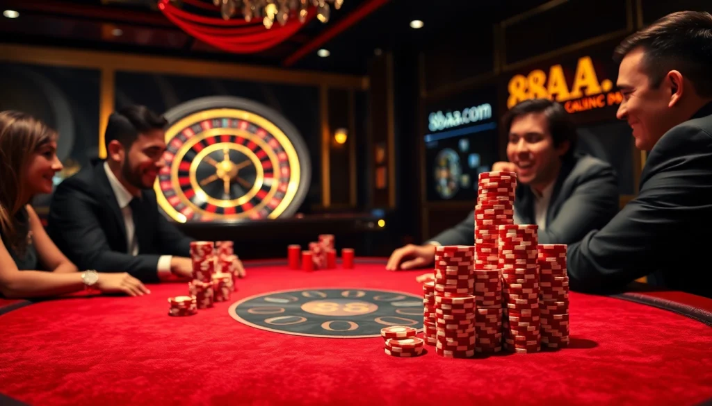 Experience high-stakes poker at 88aa.com, with luxurious chips and a glamorous casino atmosphere.