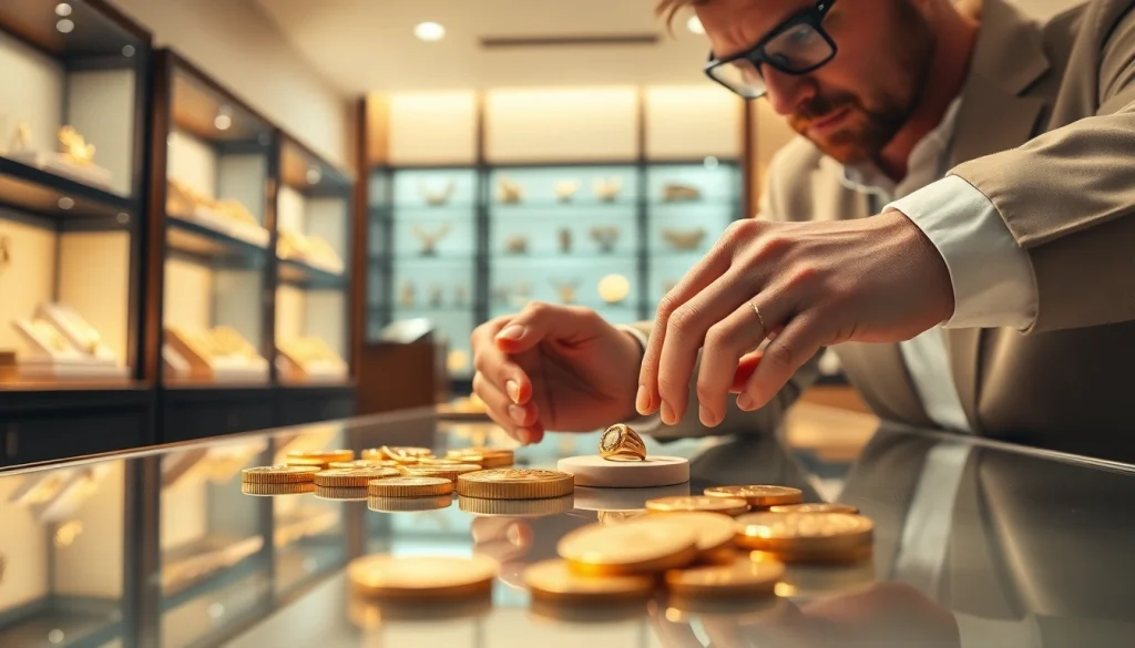 Hier Goldankauf durch einen Juwelier, der Goldschmuck bewertet.