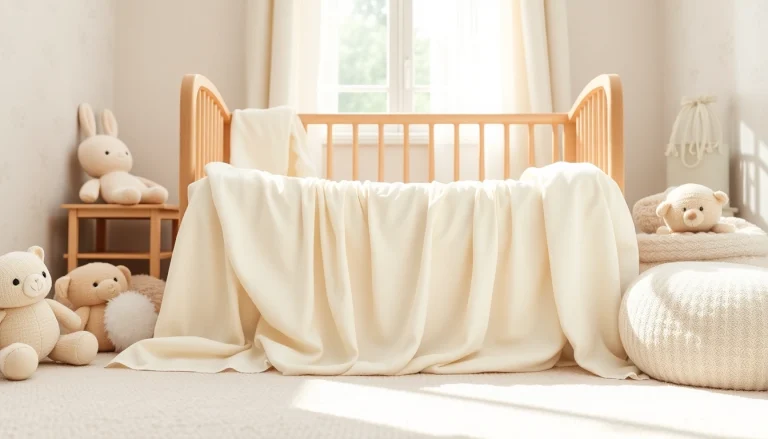 Stof voor pasgeboren baby's zorgt voor een warme en veilige sfeer in een serene babykamer.