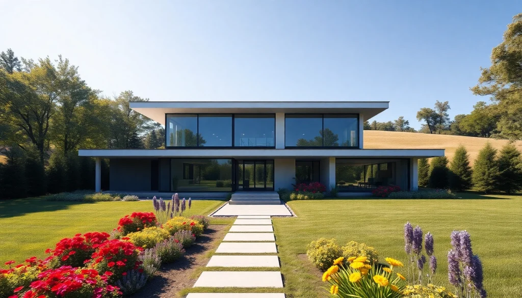 Showcasing innovative Massachusetts residential architecture with a modern design featuring large glass windows.