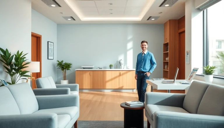 アトムクリニック 口コミ・評判 - 男性の健康相談を歓迎する雰囲気を示す、現代的な医療クリニックの受付エリア。