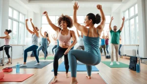 多様な参加者が参加する魅力的なピラティスクラス、健康的なライフスタイルのための推奨実践を紹介 ピラティス おすすめ。