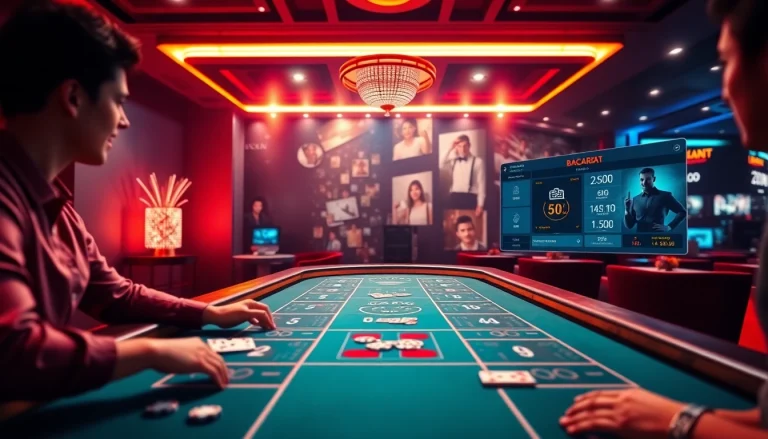 최신 사용자 인터페이스를 보여주는 카지노사이트에서의 매력적인 온라인 바카라 게임 플레이.