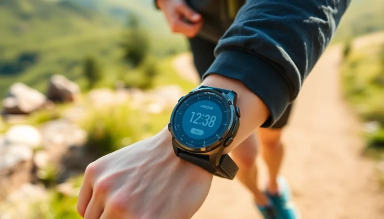 Discover the features of the Explorer GPS Smart Watch on a runner's wrist.