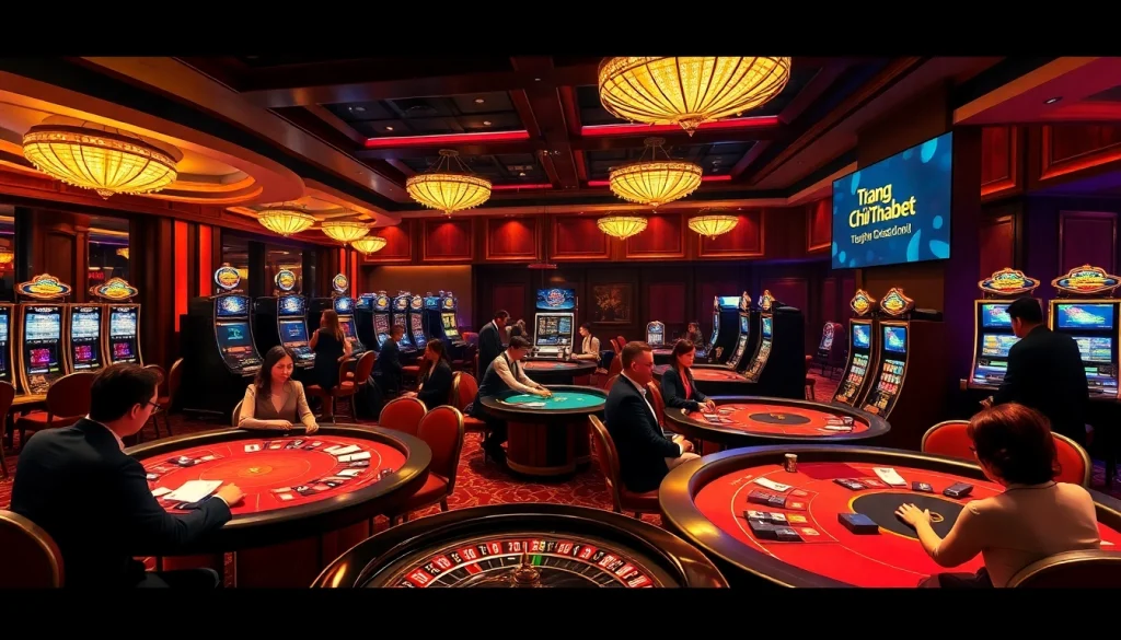 Experience thrilling gameplay at trang chủ thabet with vibrant casino elements and players.