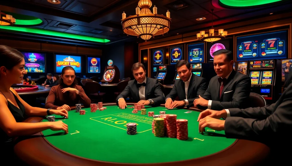Experience the thrill of high-stakes poker at Luckywin's luxurious casino.