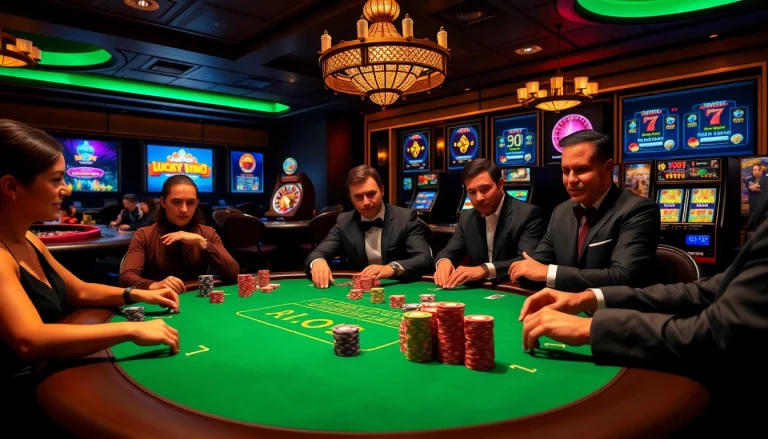 Experience the thrill of high-stakes poker at Luckywin's luxurious casino.