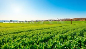 Implementing effective land irrigation techniques for healthy crops and agriculture.