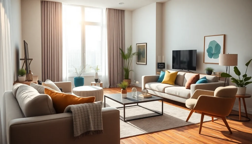 Projektant wnętrz aranżujący nowoczesny salon z minimalistycznym stylem.