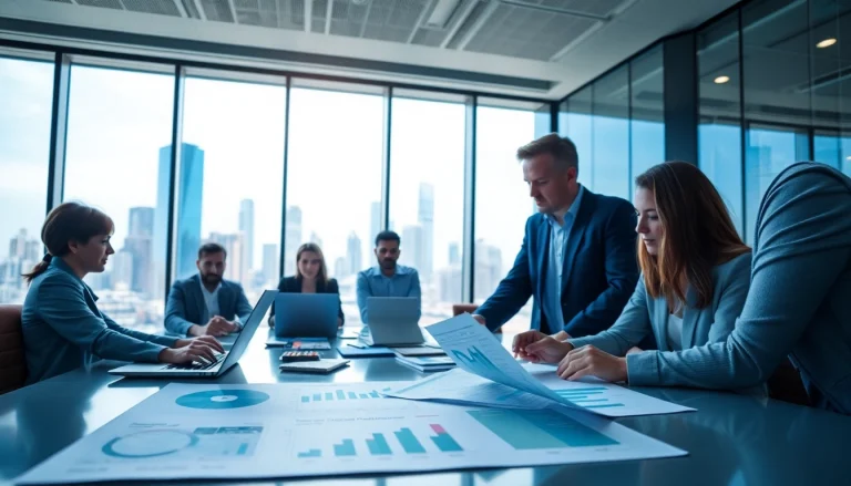 Analyze competitive intelligence faqs with a professional team in a modern office