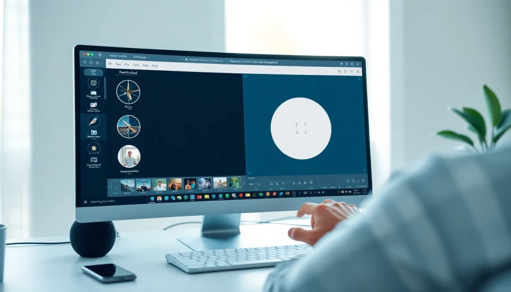 Crop image in circle using an easy online tool interface featuring vibrant colors and circular framing options.