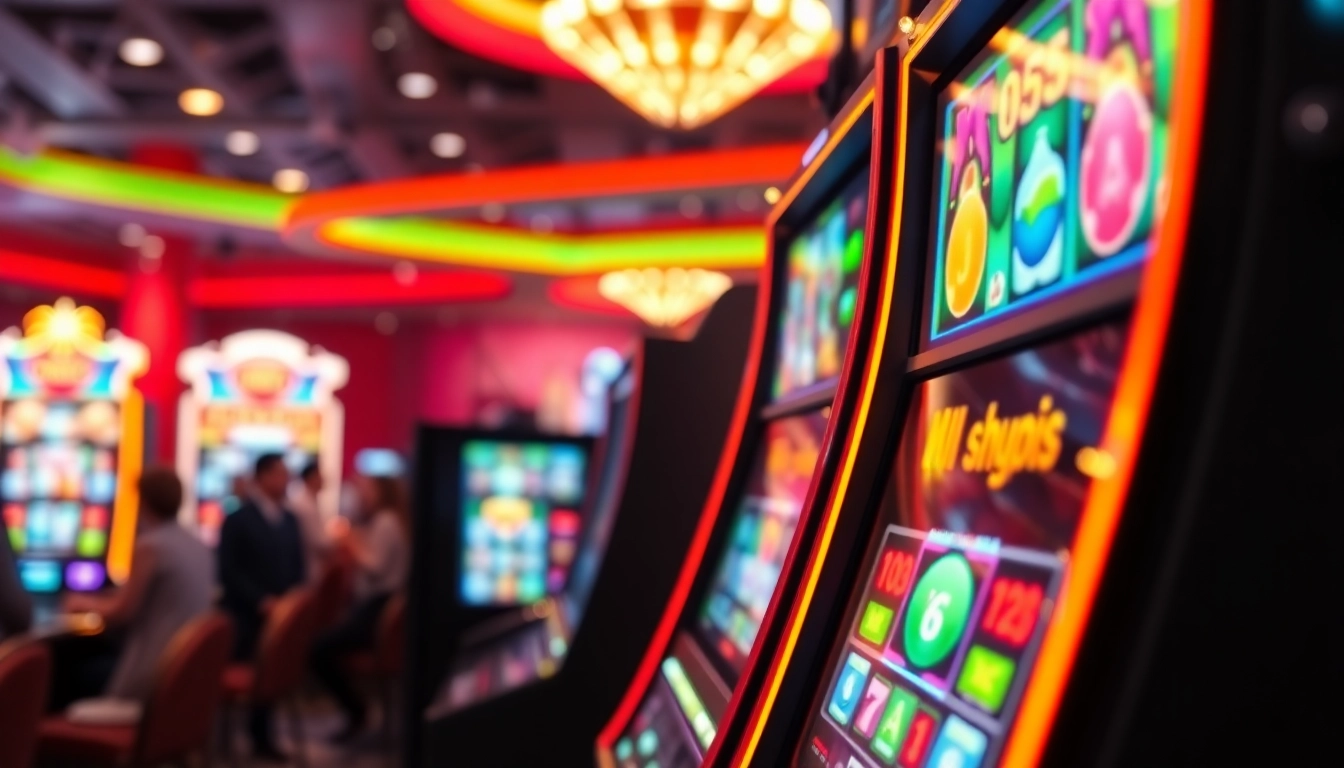 Spinning reels di Slot77 yang menarik dalam suasana kasino yang meriah.
