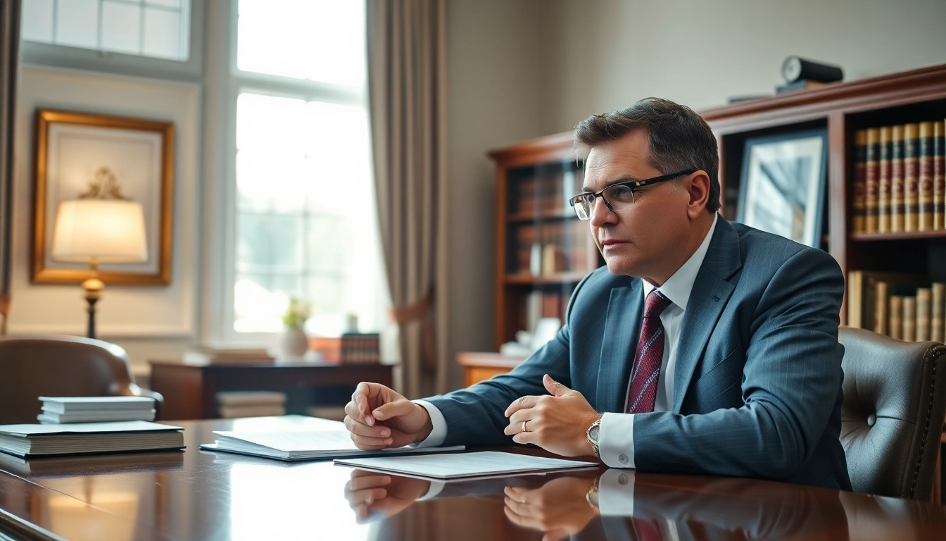 Consult a knowledgeable Alexandria Personal Injury Lawyer in a professional office setting.
