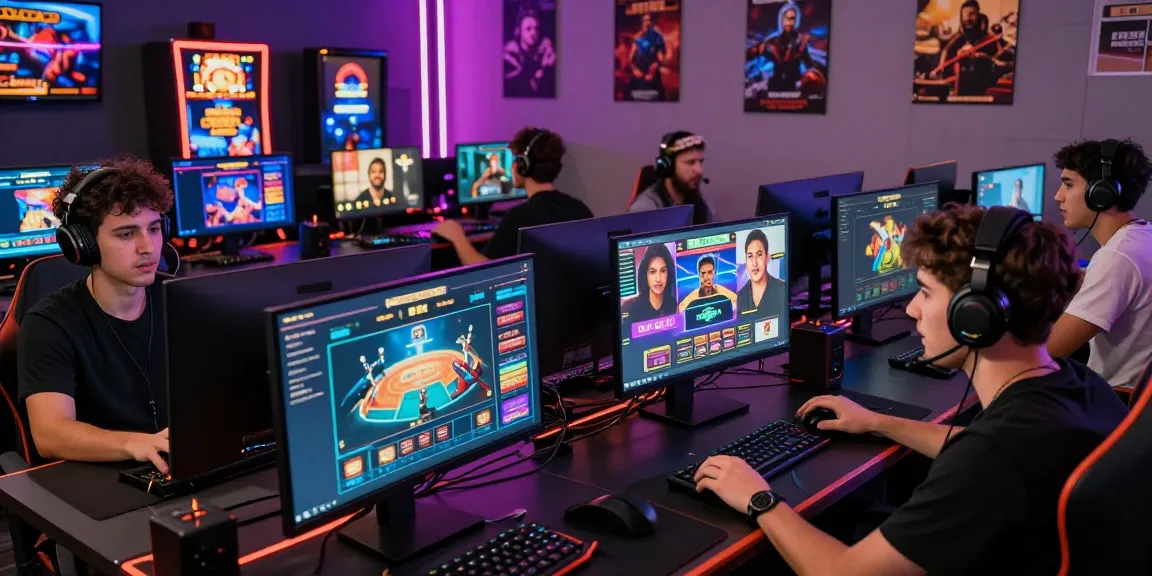 Engaged players enjoying a slot deposit 5000 gaming experience in a vibrant online environment with colorful graphics and exciting interaction.