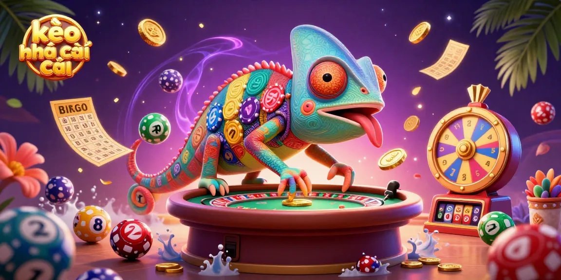 Experience thrilling kèo nhà cái action with golden coins, colorful balls, and vibrant casino elements!