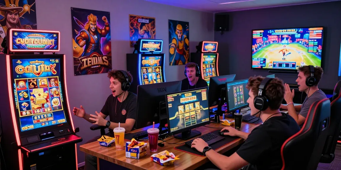 Players enjoying slot games on screens while immersed in the excitement of ZEUS222 gaming.