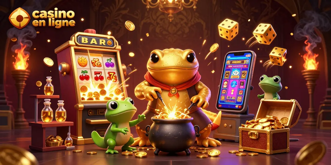 Jouez sur un casino en ligne captivant avec un alchimiste en action et des machines à sous en explosion.