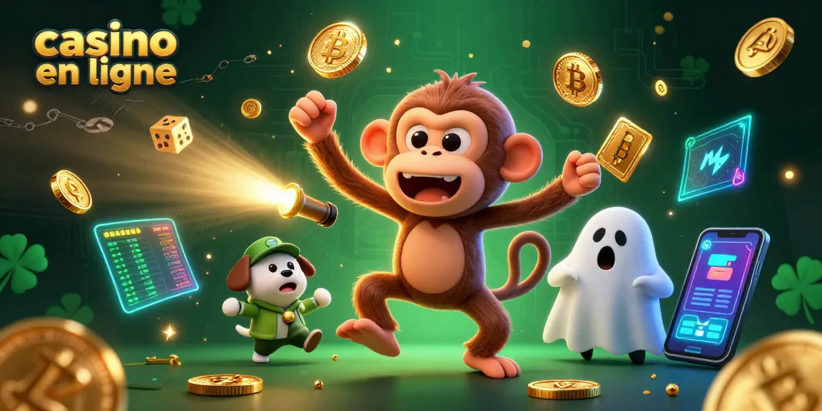 Jouer sur un casino en ligne avec des personnages de casino 3D et des pièces de crypto-monnaies brillantes