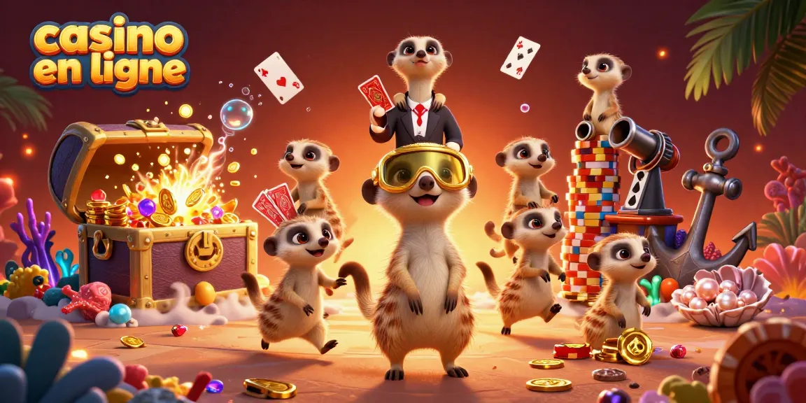 Le gameplay dynamique au casino en ligne avec des meerkats animant l'opération.