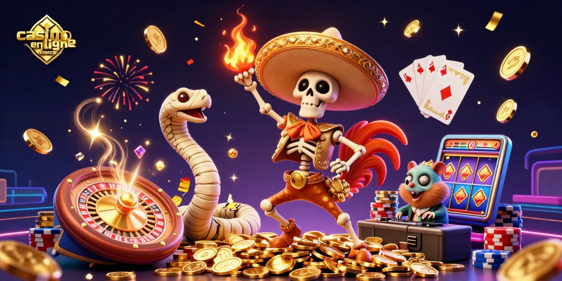Le casino en ligne France propose une fête colorée avec un squelette mariachi et une machine à sous.