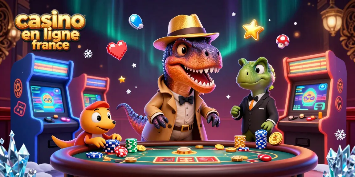 Gagnez avec casino en ligne france en jouant au blackjack avec un vélociraptor dans un casino coloré.