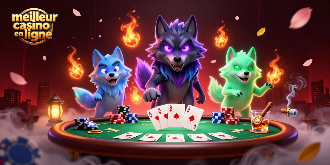 Vivez l'expérience du meilleur casino en ligne avec des loups fantomatiques et des éléments de poker captivants.