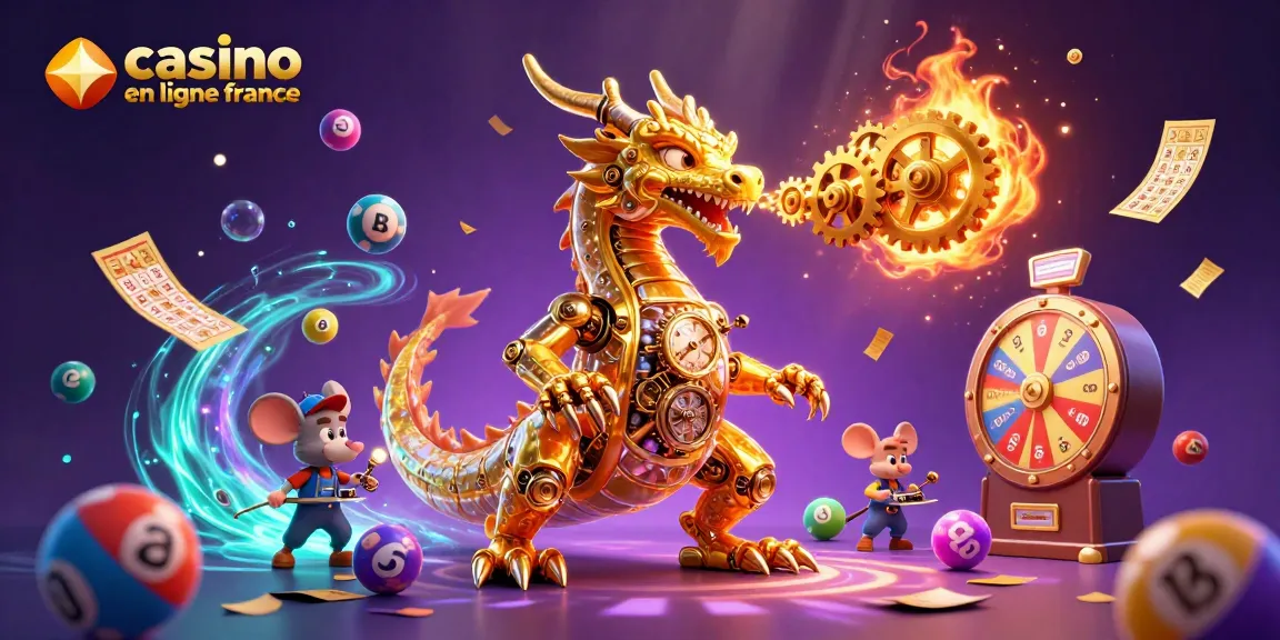 Découvrez l'univers captivant du casino en ligne France avec une illustration dynamique gorgée de couleurs.